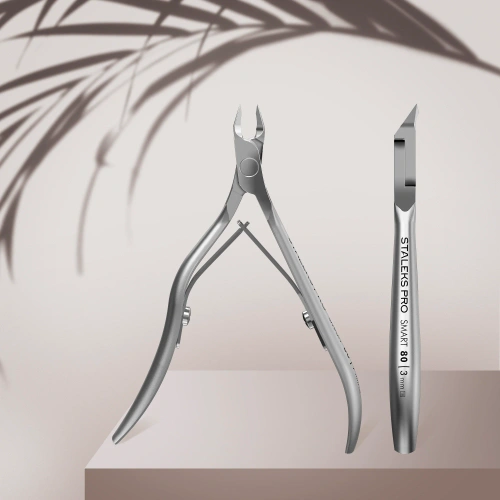 Staleks Pro Smart 80 Cuticle Nipper Ergonomic Stainless Steel Manicure Tool NS-80-3 3mm