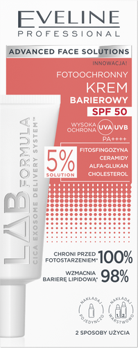 Eveline Lab Formula Photoprotective UVA and UVB Barrier Cream SPF50 40ml
