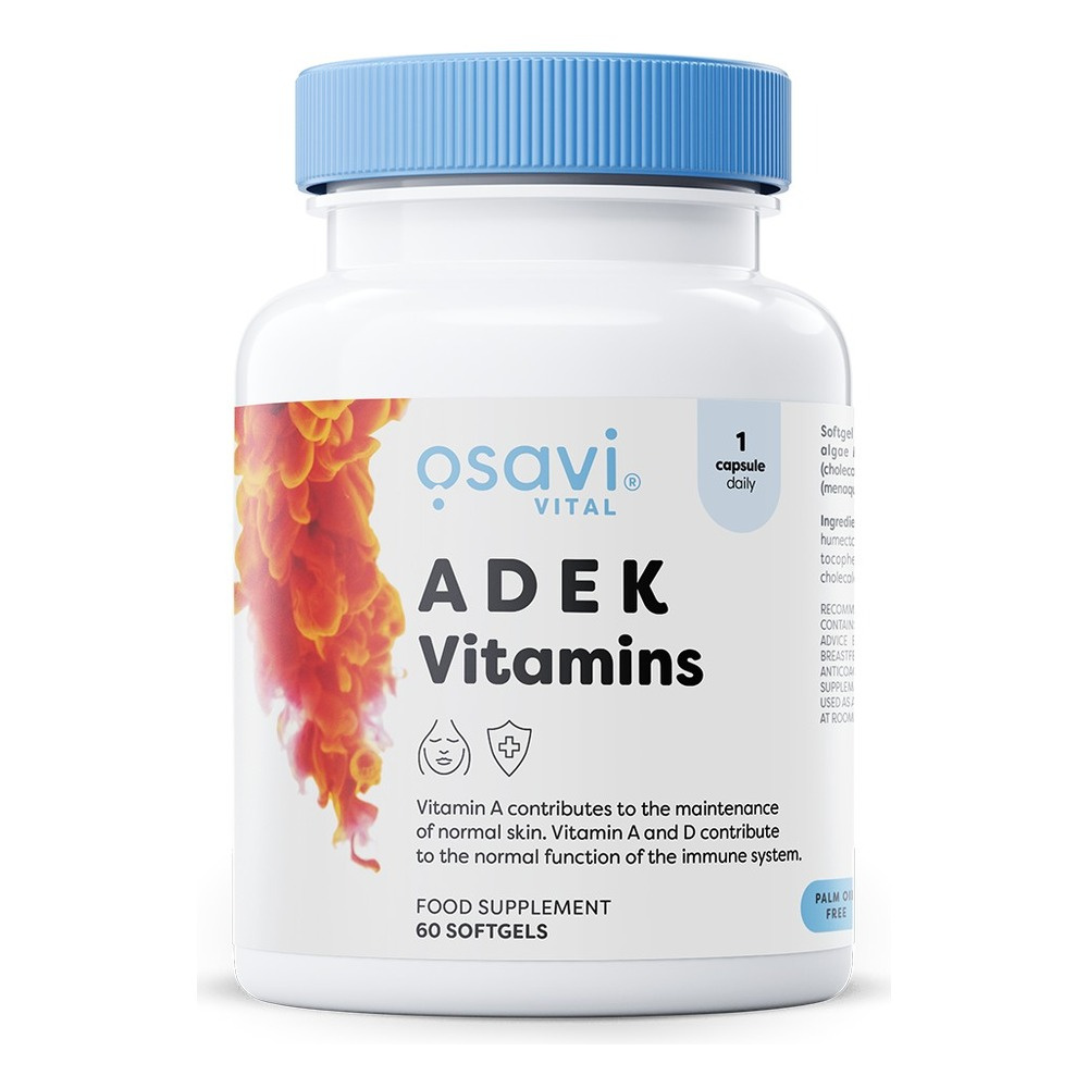 Osavi ADEK Vitamins Complex for Immunity and Healthy Skin 60 Softgels
