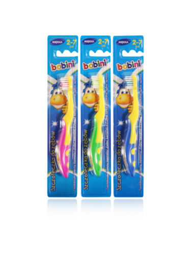 Bobini Toothbrush for Children over 2 Years Old Blue Color 1 Piece