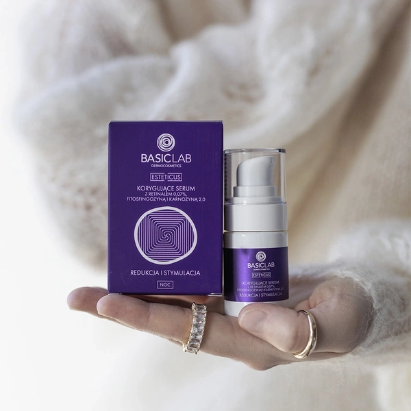 BasicLab Esteticus Serum Korygujące z Retinalem 0.05% i Cica 15ml