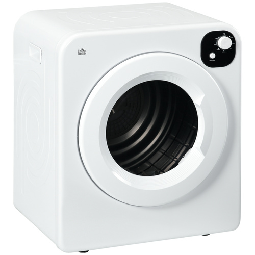 HOMCOM 6kg Countertop Tumble Dryer, with Seven Programmers, White