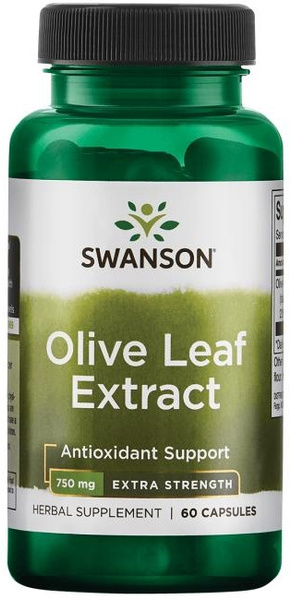 Swanson Olive Leaf Extract 750mg Super Strength 60 Capsules