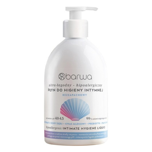Barwa Hypoallergenic Intimate Hygiene Fluid Fragrance-Free for Sensitive and Irritated Skin 500ml
