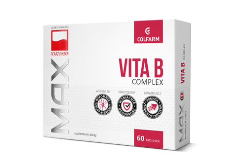 Colfarm Witamina B Complex Niedobory Witamin z Grupy B 60 Tabletek