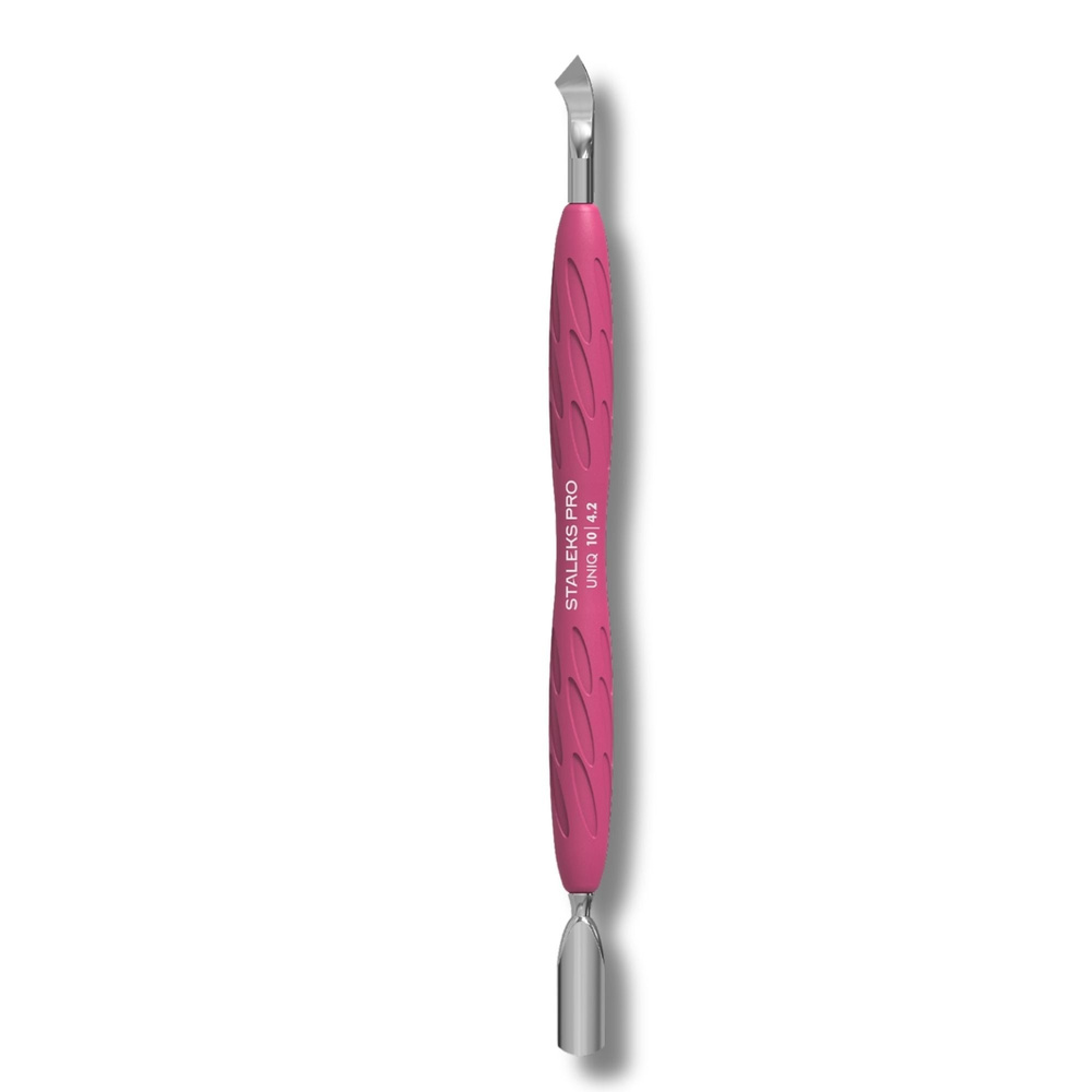 Staleks Pro UNIQ 10 Gummy Manicure Pedicure Pusher Type 4.2 Rounded Narrow Pusher And Bent Blade 1pc