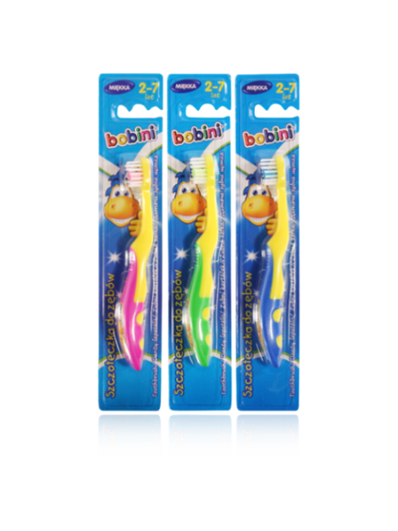 Bobini Toothbrush for Children over 2 Years Old Blue Color 1 Piece