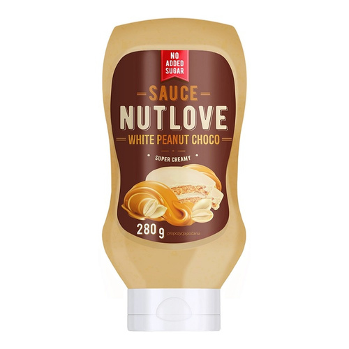 Allnutrition Nutlove Sauce White Peanut Choco Sos na Bazie Kremu Orzechowego o Smaku Białej Czekolady 280ml