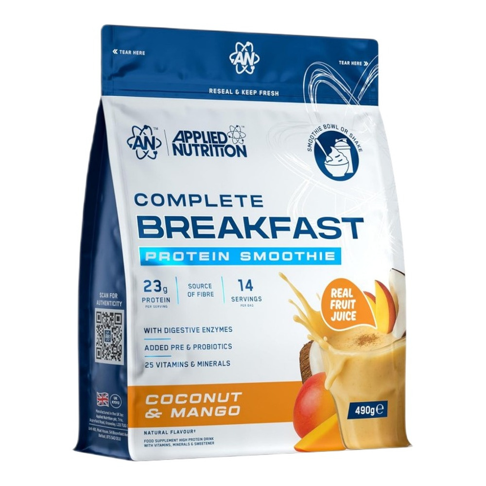 Applied Nutrition Complete Breakfast Protein Smoothie Powder Coconut & Mango 490g