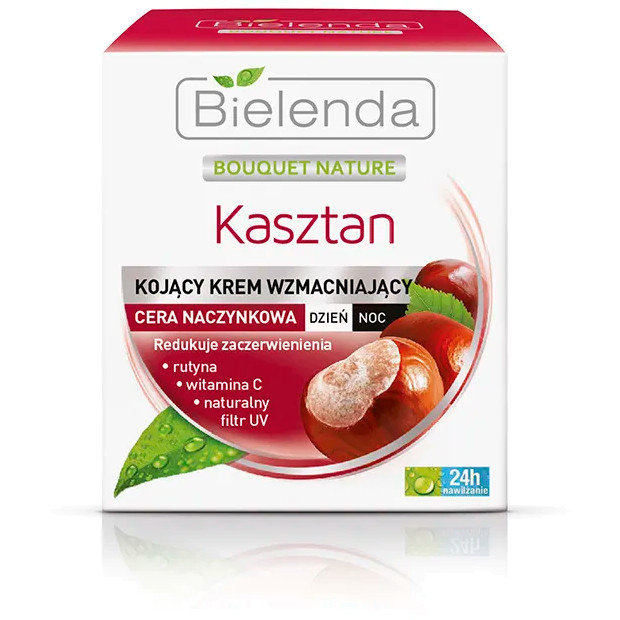 Bielenda Kasztan Krem Wzmacniający do Skóry Naczynkowej na Dzień i na Noc 50ml