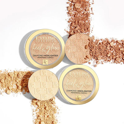 Eveline Feel the Glow Vegan Velvet Face Diamond Highlighter in Stone 01 Sparkle 5g