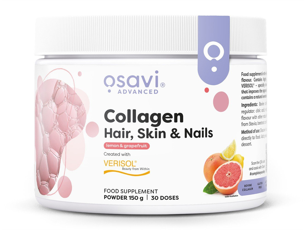 Osavi Collagen Peptides Collagen Hair Skin and Nails Lemon - Grapefruit 150g