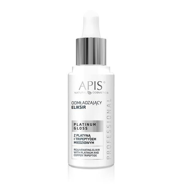Apis Professional Platinum Gloss Rejuvenating Elixir with Platinum and Copper Tripeptide for Mature Skin 30ml  Best Before 17.04.25