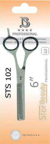 Star Beauty Professional Thining Scissors 6” STS 102 Degażówki Nożyczki Fryzjerskie 1 Sztuka