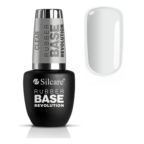 Silcare Rubber Base Revolution Clear elastyczna baza hybrydowa UV/LED 9ml