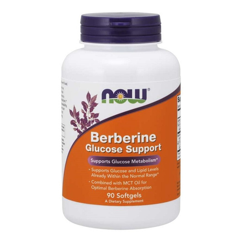 NOW Foods Berberine Glucose Support for Normal Metabolism 90 Softgels