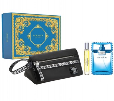 Versace Man Eau Fraiche Gift Zestaw dla Mężczyzn 100ml EDT + 10ml EDT + Bag 1 Sztuka