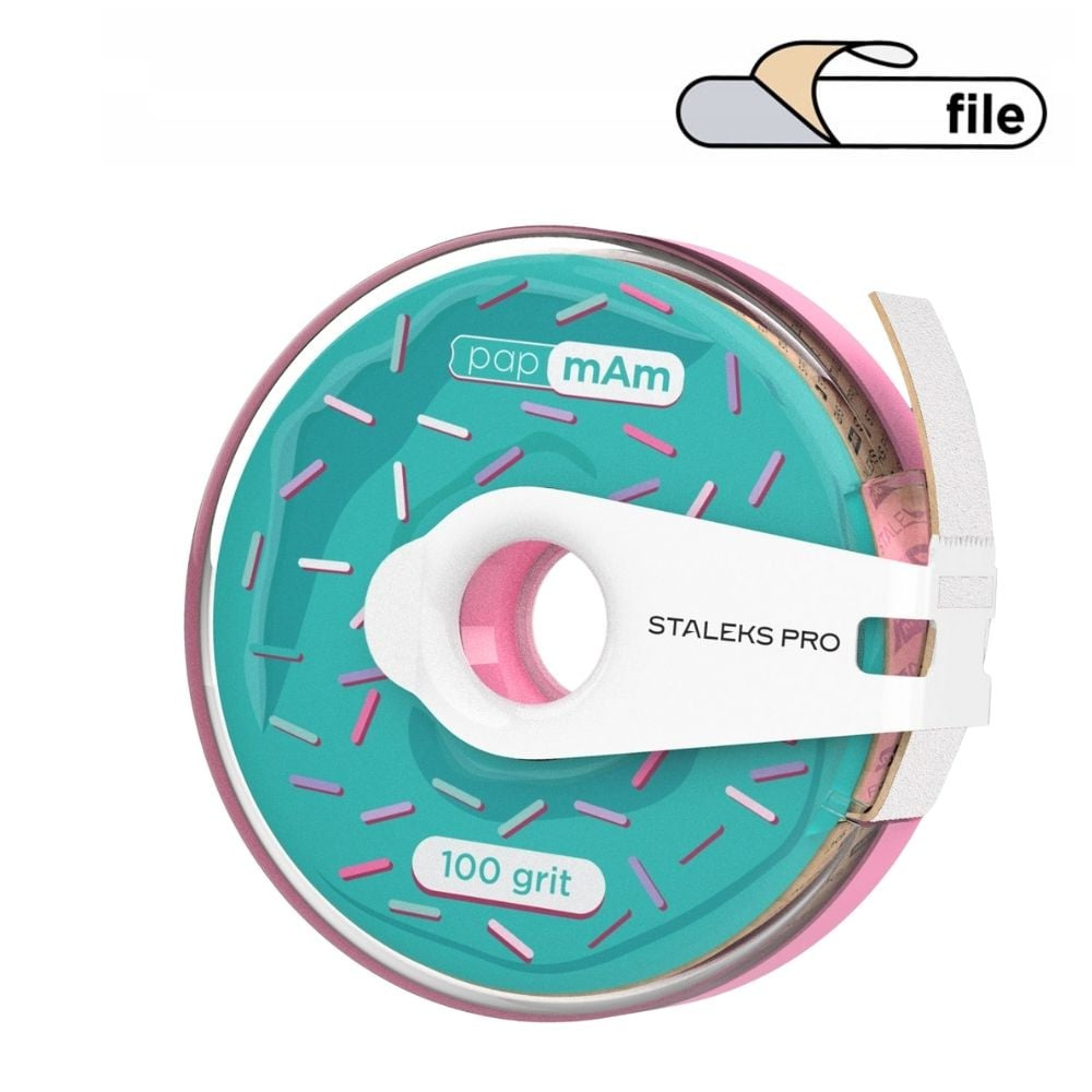 Staleks Pro Expert Taśma Ścierna Biała PapmAm EXPERT w Plastikowym Pudełku 100 Grit ATC-100w 7m