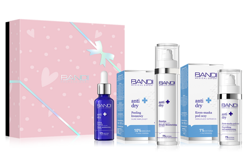 Bandi Zestaw Anti Dry Emulsja Peeling Kwasowy i Krem-Maska pod Oczy 50x30x30ml