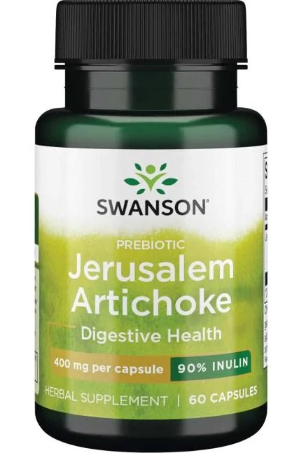 Swanson Prebiotic Jerusalem Artichoke 400mg Jerusalem Artichoke 60 Capsules