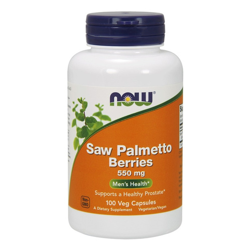 Now Foods Saw Palmetto Berries 550mg Palma Sabałowa Wspiera Zdrowie Prostaty 100 Kapsułek