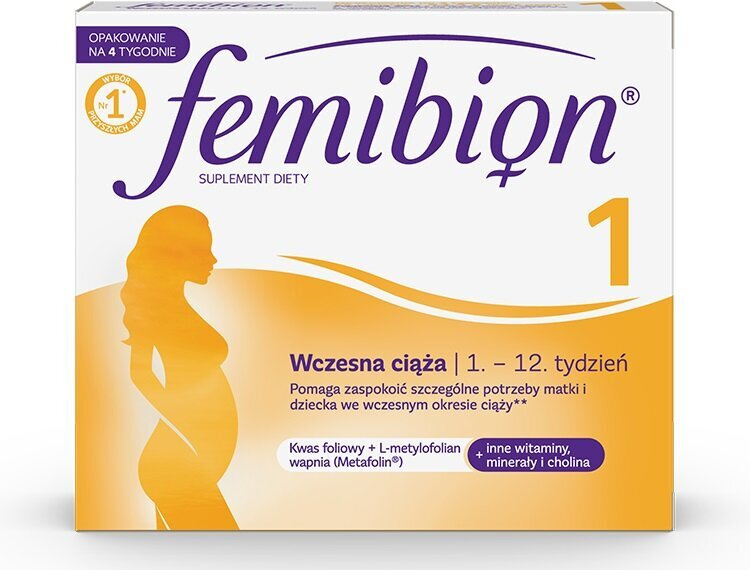 Femibion 1 Early Pregnancy Vitamins Minerals Folate D 1-12 Week 28 Tablets