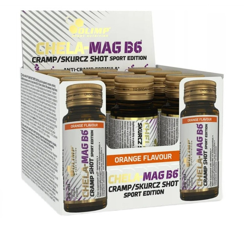 Olimp Nutrition Chela-Mag B6 Cramp Shot Sport Edition Suplement w Płynie na Skurcze 9 x 25ml