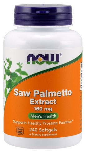 NOW Foods Palma Sabałowa Ekstrakt 160mg Na Zdrowie Prostaty 240 Kapsułek