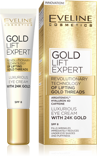 Eveline Gold Lift Expert Luksusowy Złoty Krem pod Oczy i na Powieki SPF8 15ml