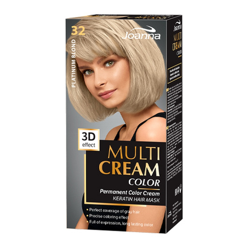 Joanna Multi Color Cream 3D Effect Farba do Włosów Nr 32 Platynowy Blond 1 Sztuka