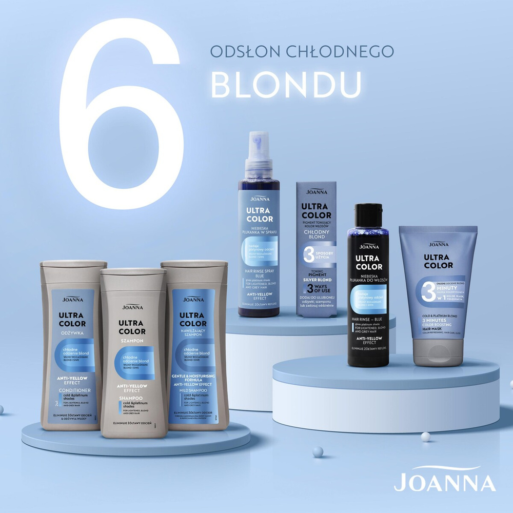 Joanna Ultra Color System Coloring Hair Conditioner Cool Blonde Shades 100ml