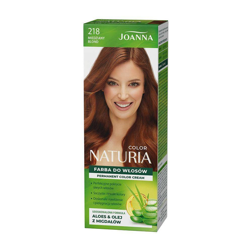 Joanna Naturia Permanent Hair Color Paint Care Shine No. 218 Copper Blond 100ml