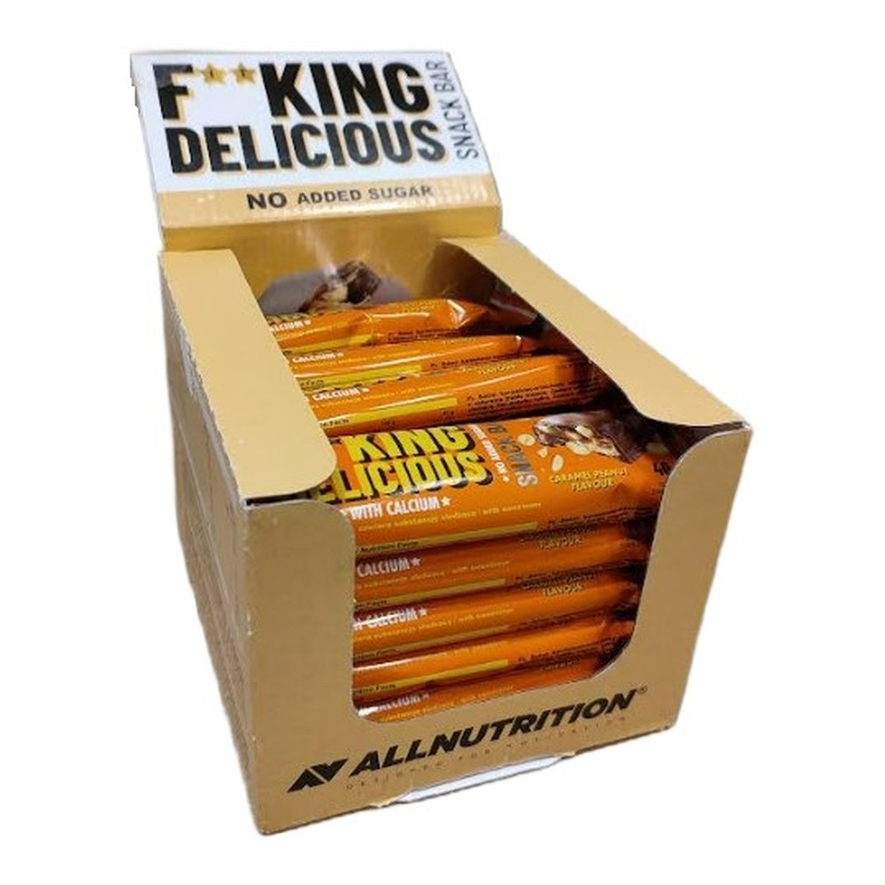 AllNutrition Fitking Delicious Snack Bar Caramel Peanut Baton bez Dodatku Cukru 24x40g
