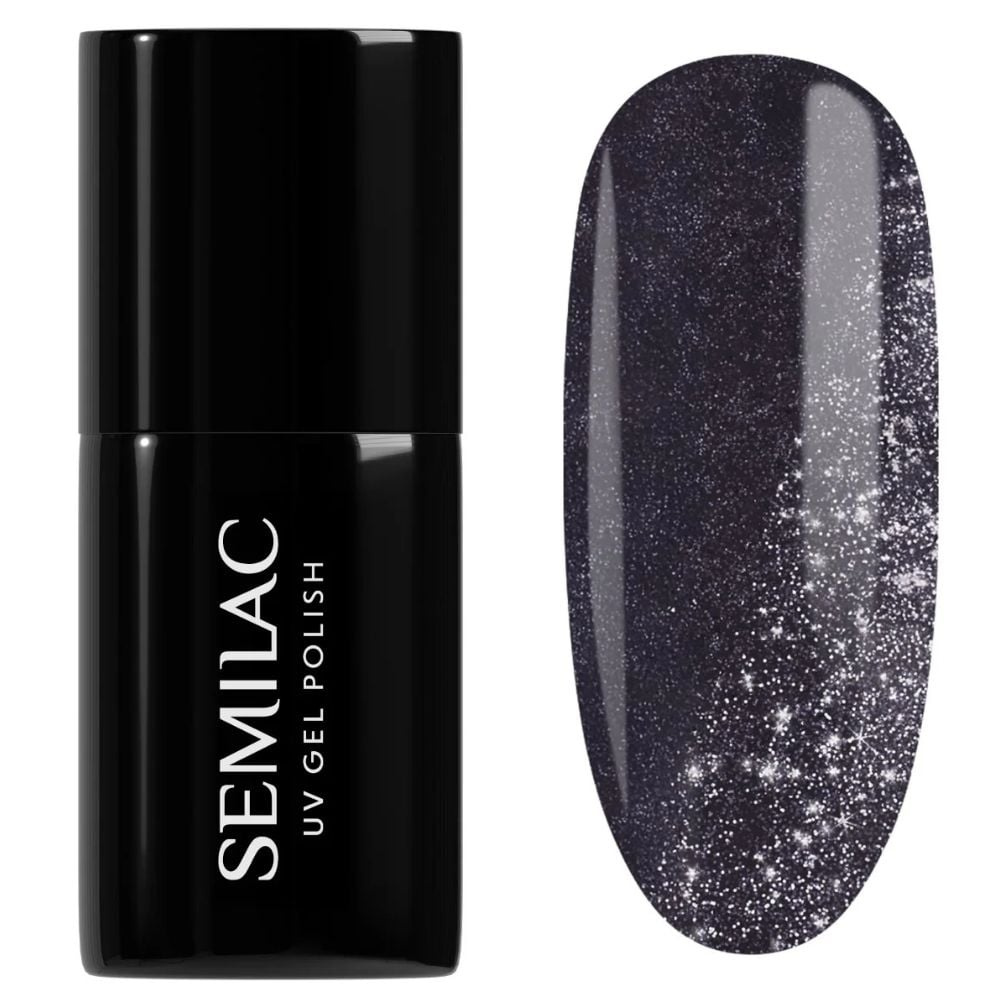 Semilac Day & Night UV/LED Soak Off Hybrid Gel Nail Polish - 399 Dark & Spark 7ml