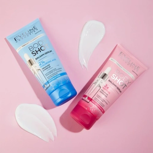 Eveline Body Therapy Professional Body Shot Regenerating Balm-Serum 3x Peptides Collagen Ceramides for Dry Skin Lacking Elasticity 200ml