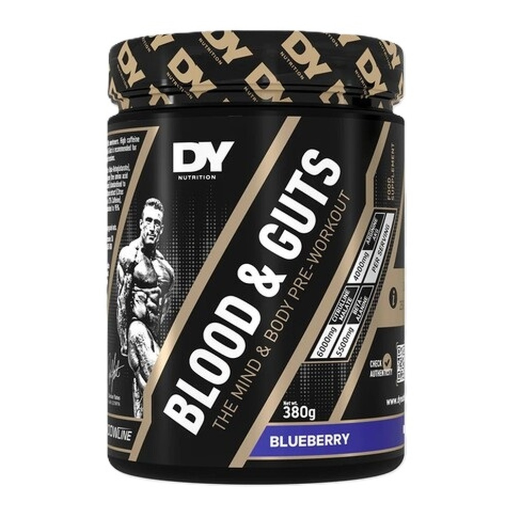 Dorian Yates Blood and Guts Pre-Workout Powder For Energy and Focus 380g
