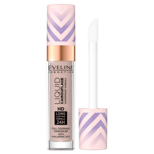 Eveline Liquid Camouflage Wodoodporny Korektor Kamuflujący z Kwasem Hialuronowym Nr 04 Light Almond 7,5ml