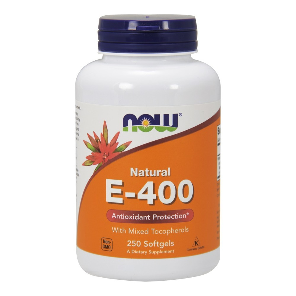 Now Foods Vitamin E-400 Natural Mixed Tocopherols Wspiera Odporność Organizmu 250 Kapsułek