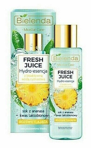 Bielenda Fresh Juice Rozświetlająca Hydro - Esencja do Pielęgnacji Twarzy Ananas 110ml