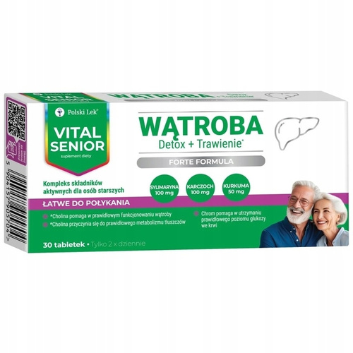 Vital Senior Wątroba Kompleks Składników 30 Tabletek