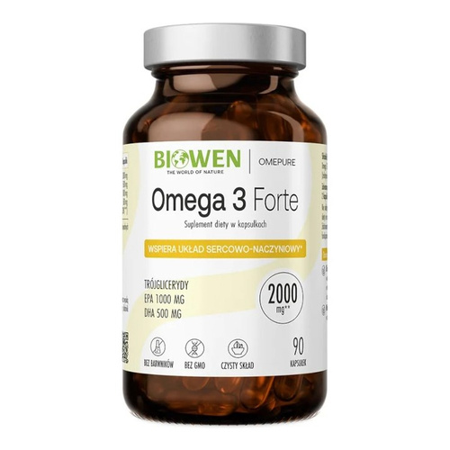 BIOWEN Omega 3 Forte 1000 mg EPA, 500 mg DHA 90 capsules