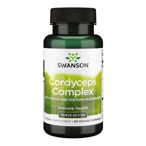 Swanson Cordyceps Complex with Reishi and Shiitake Mushrooms - 60 vcaps