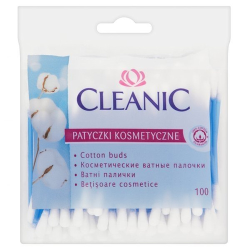 CLEANIC Patyczki higieniczne Folia 1op. - 100szt