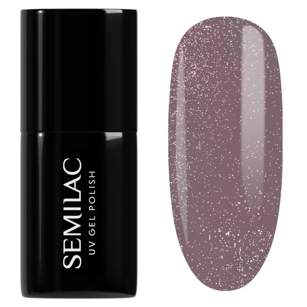 Semilac Shimmer Dust UV/LED Shimmer Dust Soak Off Hybrid Gel Nail Polish - 322 Shimmer Dust Brown 7ml