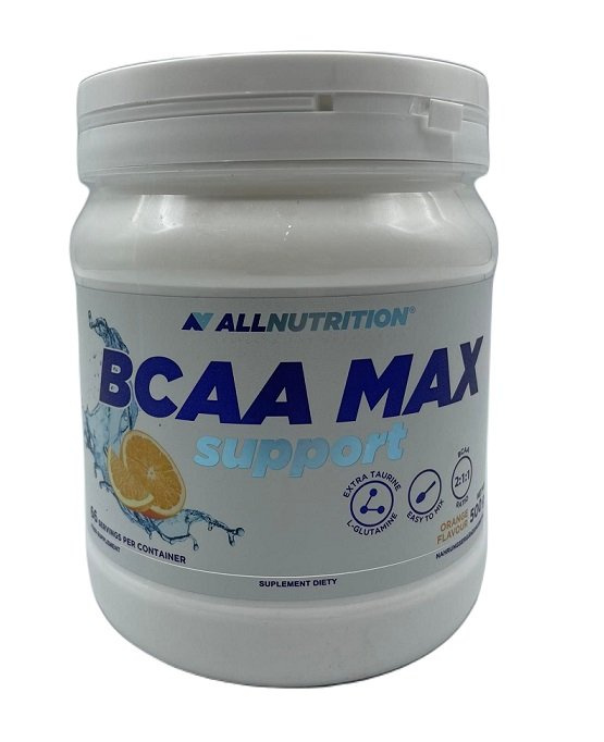 Allnutrition BCAA Max Support Orange Flavoured Powder For Muscle Support 500g
