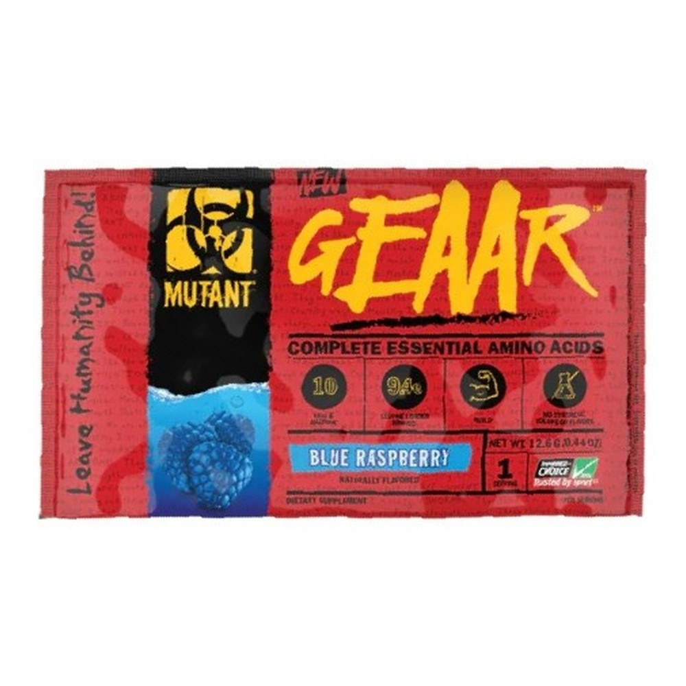 Mutant GEAAR Suplement Sportowy w Proszku Niebieska Malina 13g