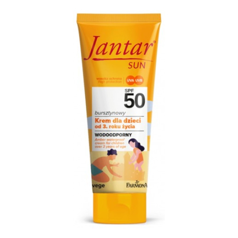 Jantar Sun Bursztynowy Wodoodporny Krem SPF 50 dla Dzieci powyżej 3 Roku Życia 50ml