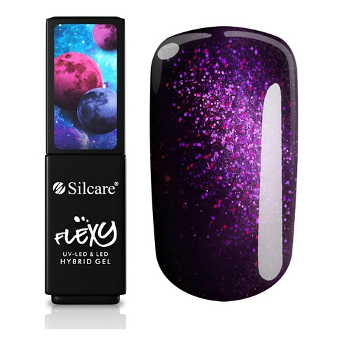 Silcare Flexy UV/LED Hybrid Nail Polish 189 Midnight Cosmos 4.5g