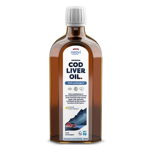 Osavi Norwegian Cod Liver Oil 1000mg Omega 3 Lemon 250ml