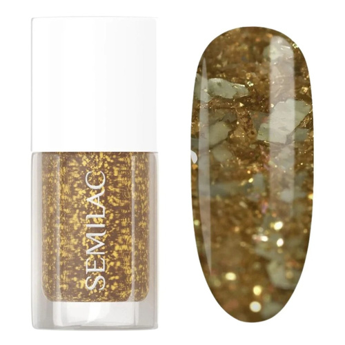 Semilac Classic Lakier Hybrydowy 042 Flakes Of Gold Metallic Effect 7ml
